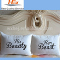 Wholesale pillow case his and hers printing custom pillow case in word